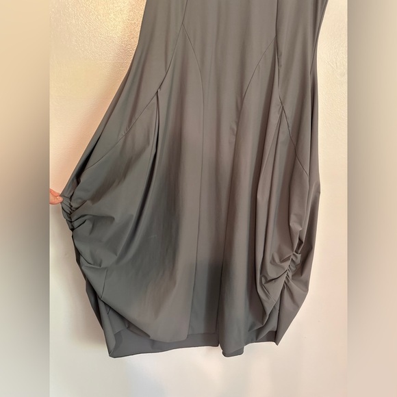 Jason by Comfy USA Draped Midi Sleeveless Lagenlook Dress Grey size Medium - Picture 3 of 6